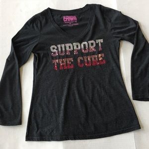 Support the Cure, Ladies Med. long sleeve tshirt